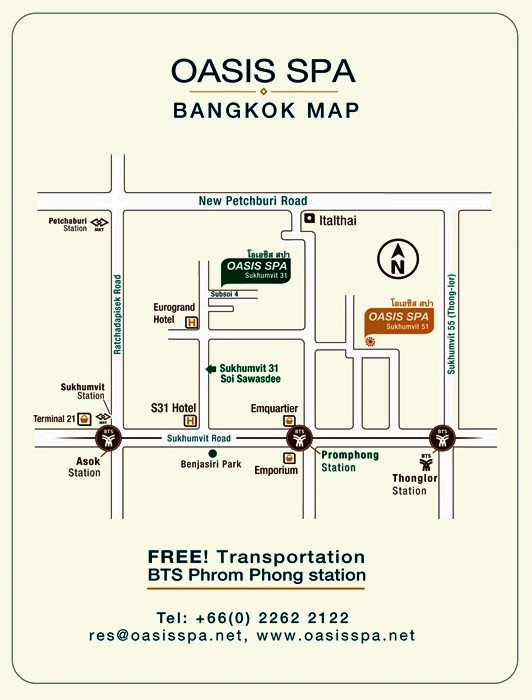 Oasis Spa in Bangkok_Map