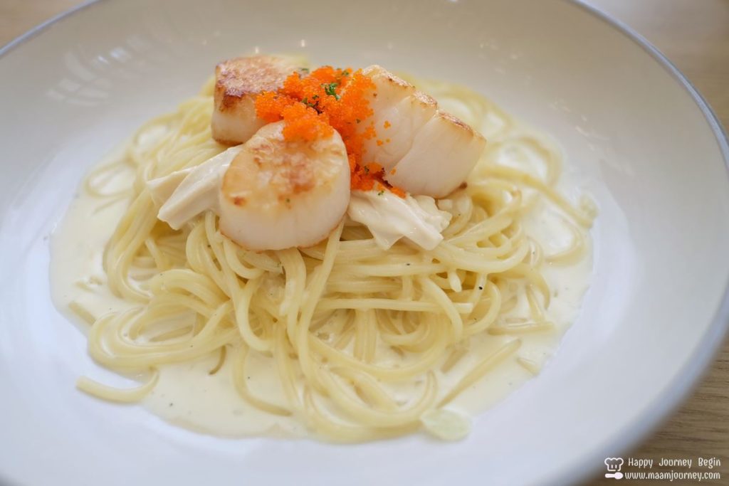 Umeno Cafe_Spaghetti Tonyu Cream Sauce with Seared Scallops