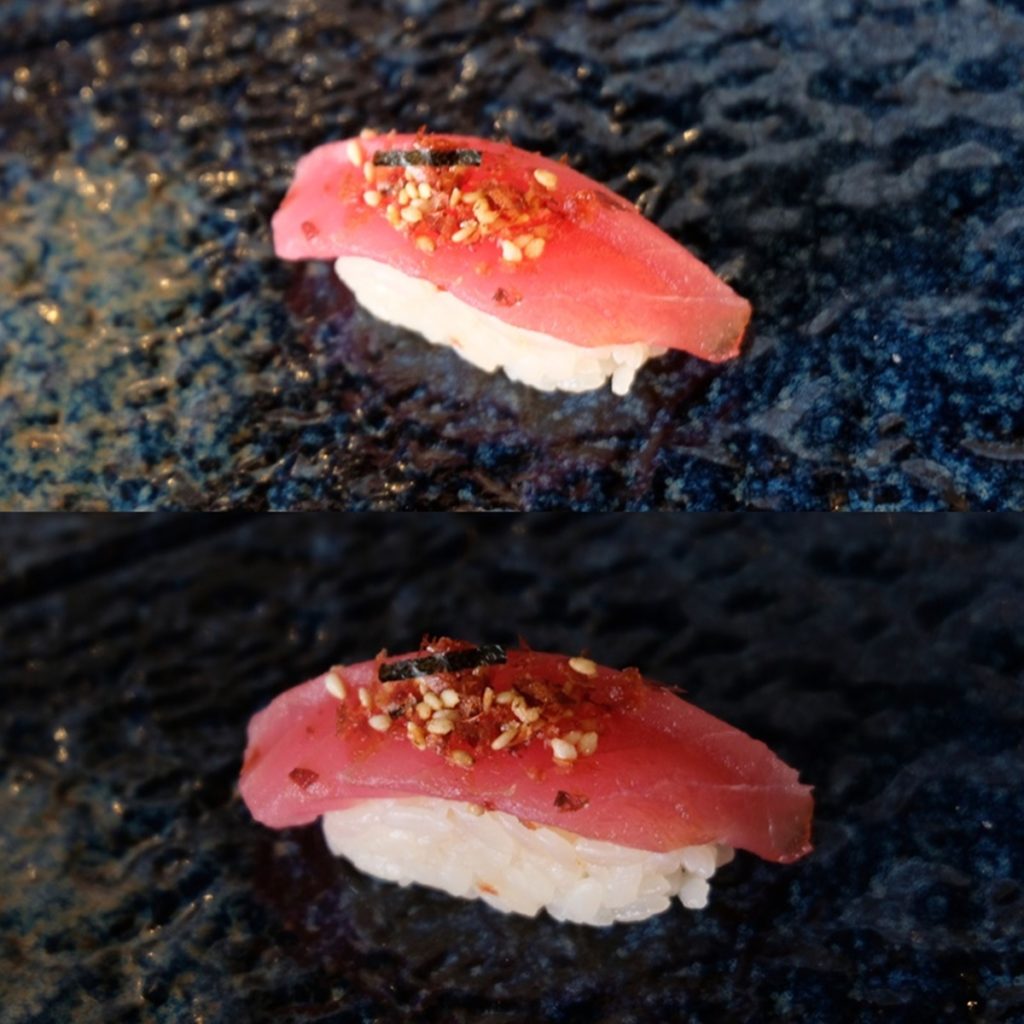 ซูชิทูน่าซึเกะ (Yellowfin Tuna Tsuke Sushi)
