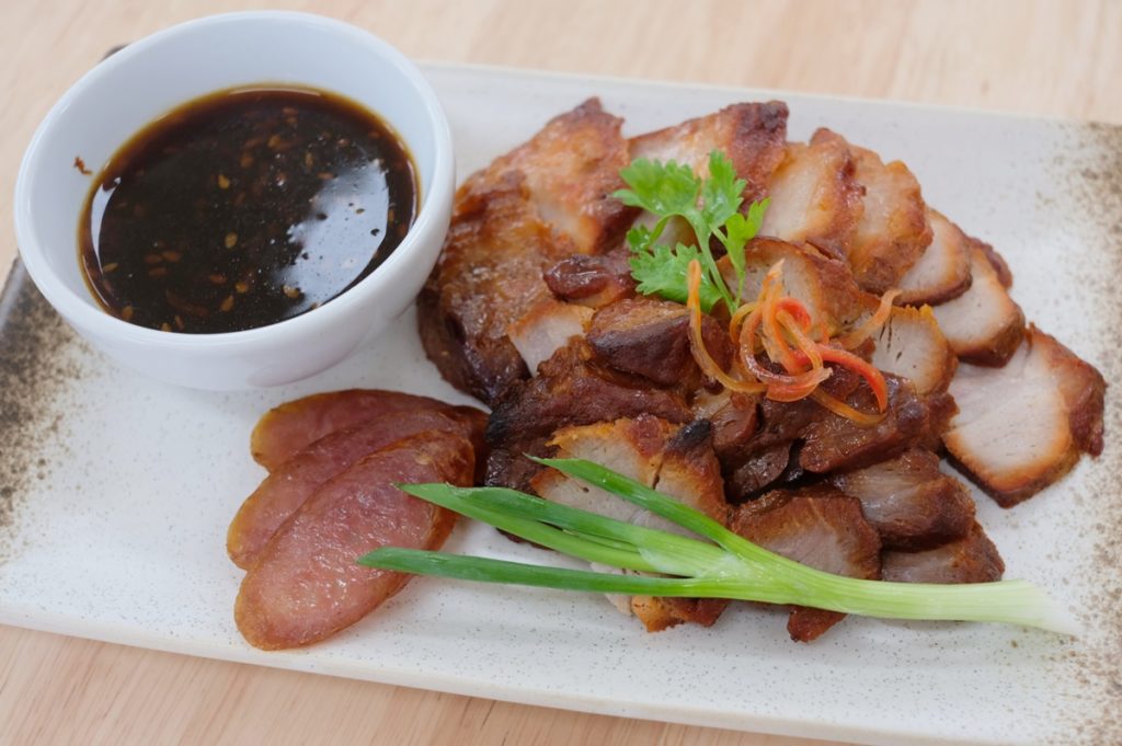 หมูแดง Pork barbeque style Hong-Kong